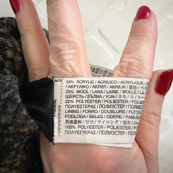 Vintage Y2K Mini Pencil Skirt Snakeskin print Wool Black tan Mobwife Goth M - Picture 9 of 9